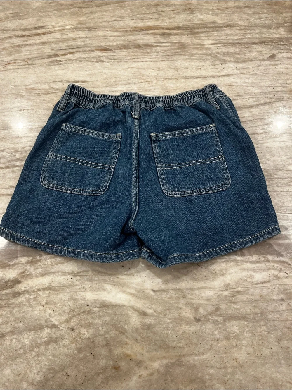Old Navy Girls Dark Wash Denim Shorts | Size 14 | Stretchy Waistband